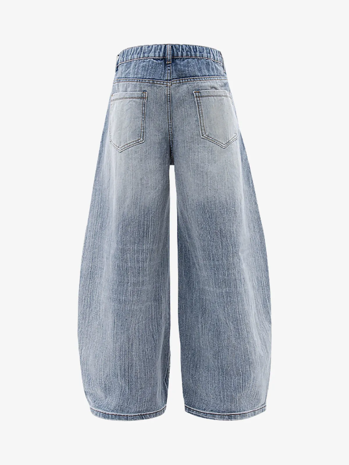 Washed Whisker Wide-Leg Scimitar Jeans sold by Thesupermade product image thumbnail 3