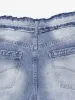 Vintage Washed Patchwork Distressed Scimitar Jeans sold by Thesupermade