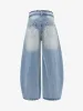 Vintage Washed Patchwork Distressed Scimitar Jeans sold by Thesupermade