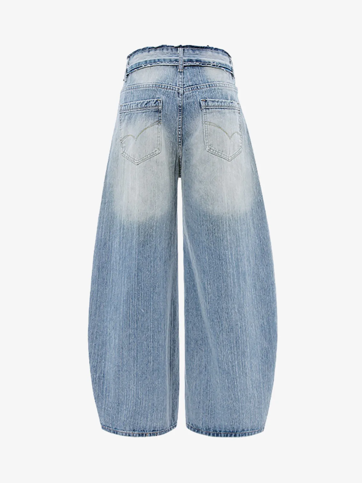 Vintage Washed Patchwork Distressed Scimitar Jeans sold by Thesupermade product image thumbnail 2