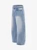 Vintage Washed Patchwork Distressed Scimitar Jeans sold by Thesupermade