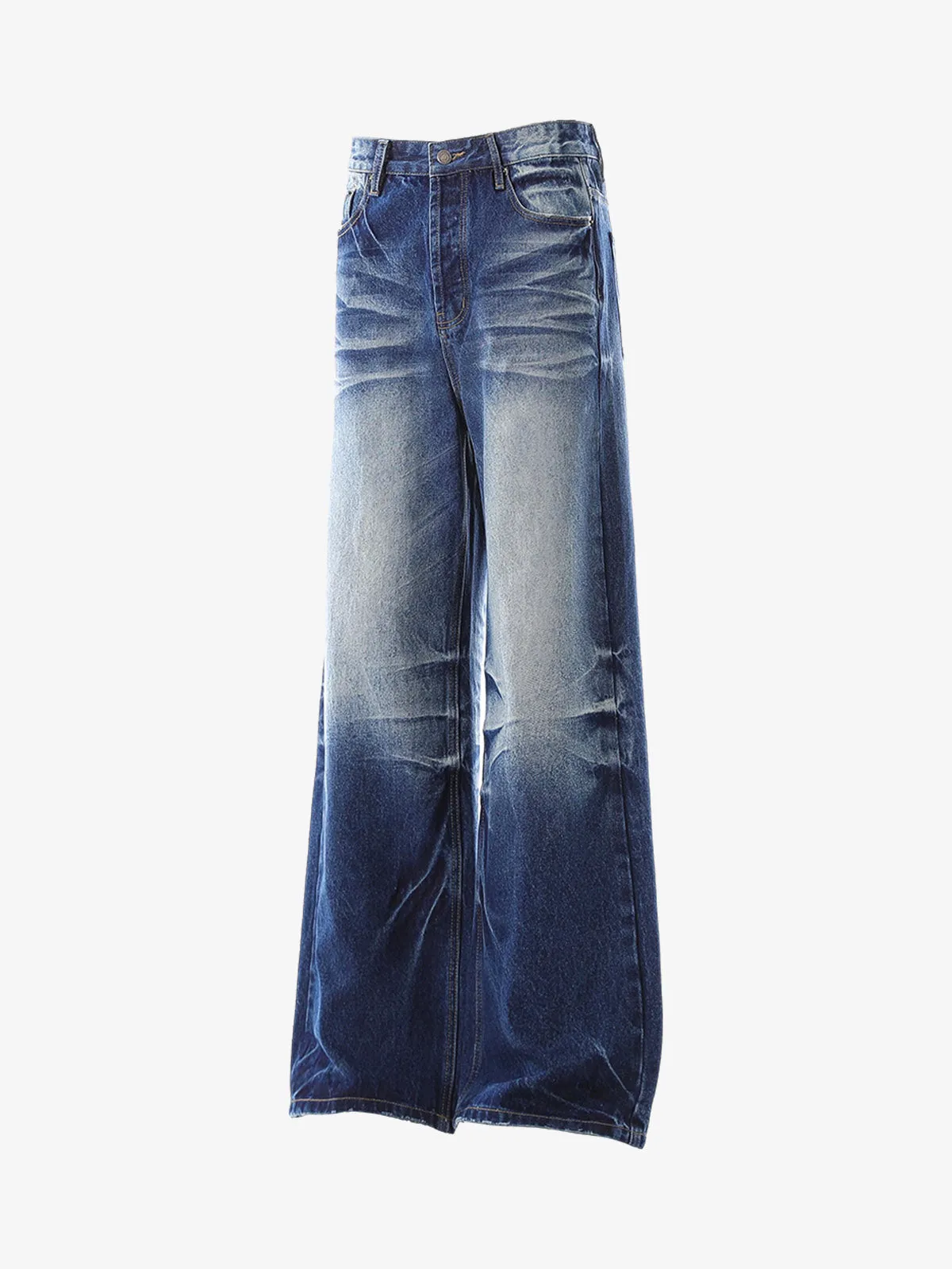 Washed Distressed Wrinkled Dyed Jeans sold by Thesupermade product image thumbnail 5