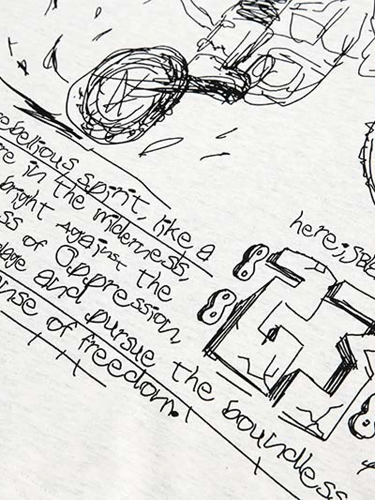 Hand-painted Cartoon Characters Printed Long-Sleeved T-Shirt sold by Thesupermade product image thumbnail 5