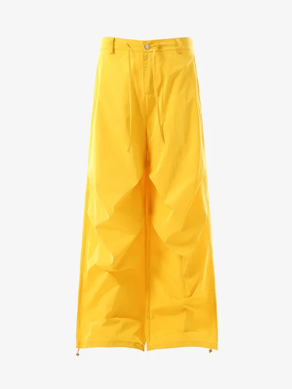 Vintage Drawstring Draped Embroidered Wide Leg Pants sold by Thesupermade