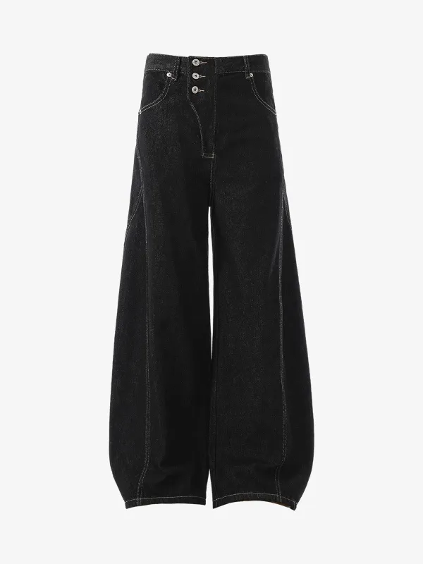 Reverse-Stitched Multi-Button Jeans sold by Thesupermade