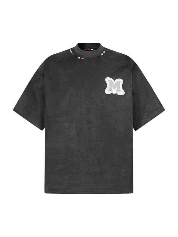 Embroidered Neckline Oversized T-Shirt sold by Thesupermade