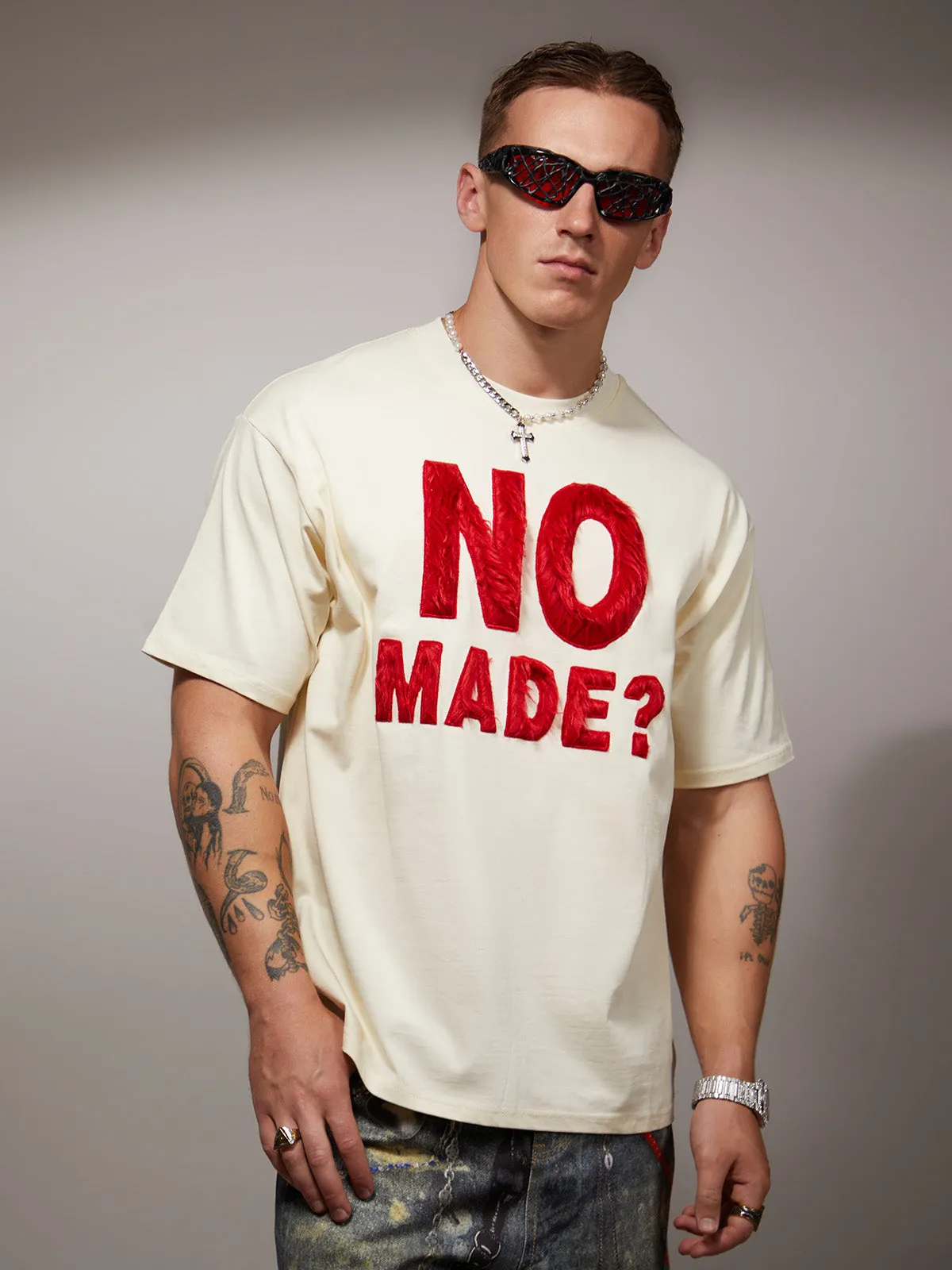 Heavy Retro Patch Embroidered T-Shirt - 2398 sold by Thesupermade product image thumbnail 4