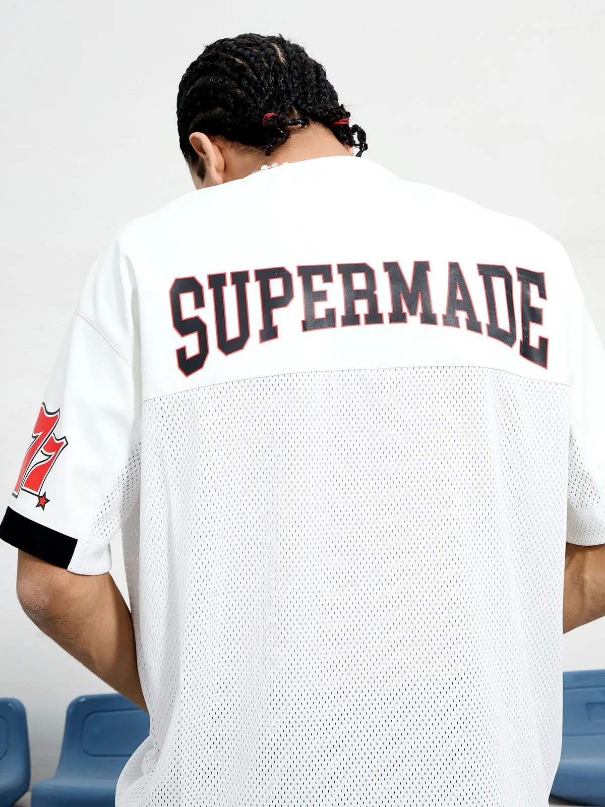 Original "SUPER 7" V-Neck Jersey T-SHIRT - 2400 sold by Thesupermade product image thumbnail 5