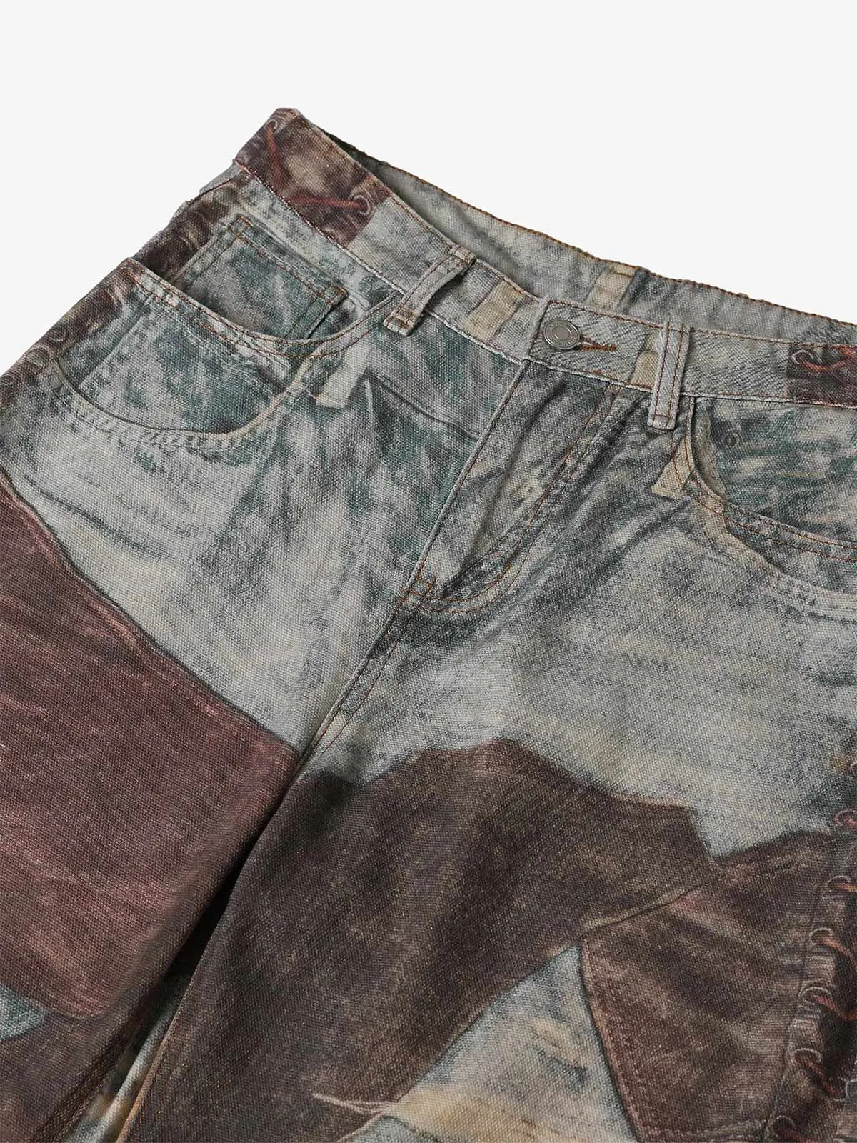 Thesupermade High Street Distressed Washed Printed Jeans - 2246 sold by Thesupermade product image thumbnail 4