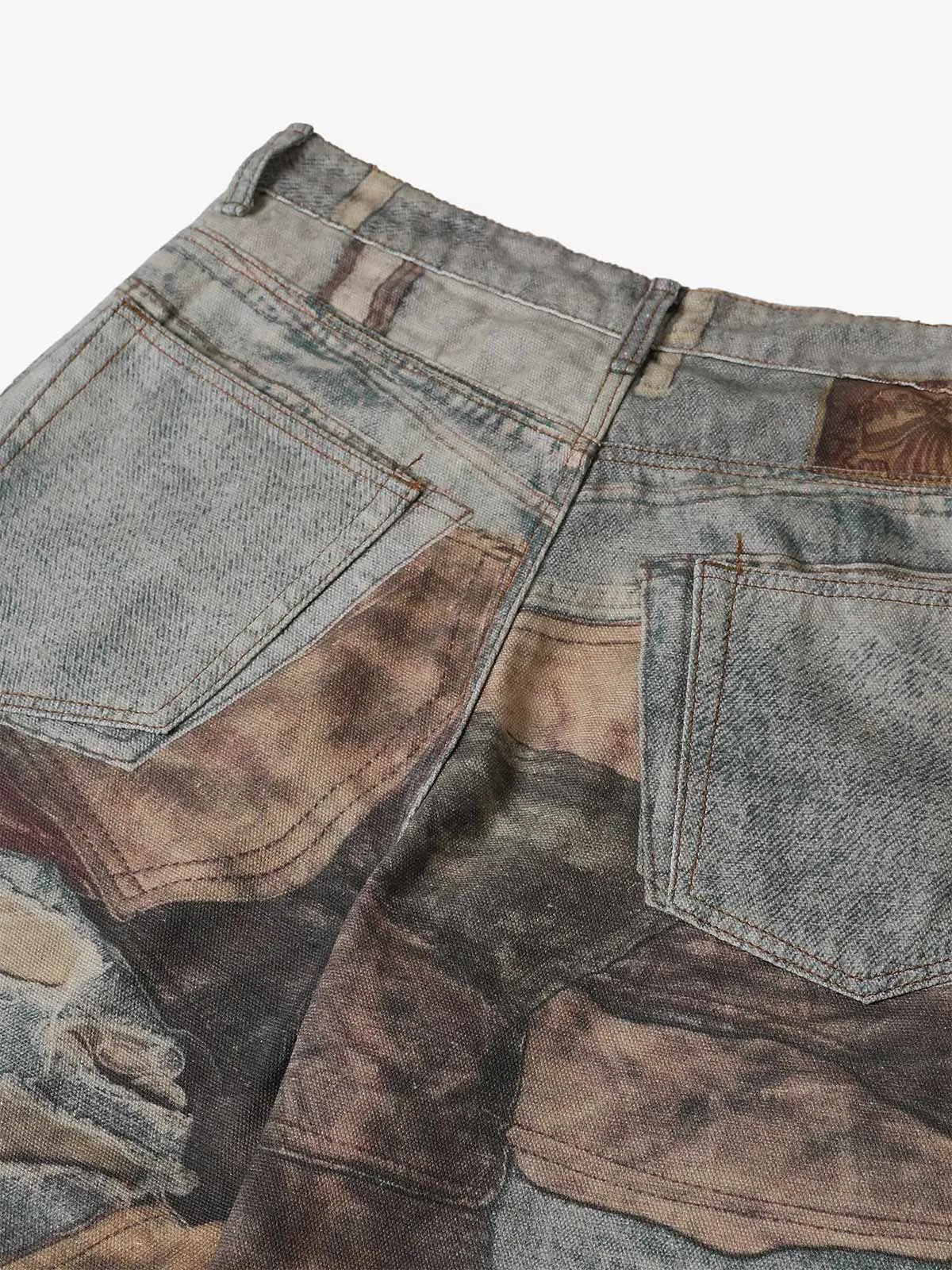 Thesupermade High Street Distressed Washed Printed Jeans - 2246 sold by Thesupermade product image thumbnail 5