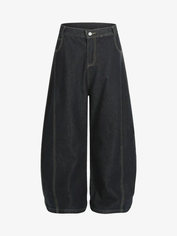 Retro Stitching Graffiti Letters Machete Jeans sold by Thesupermade