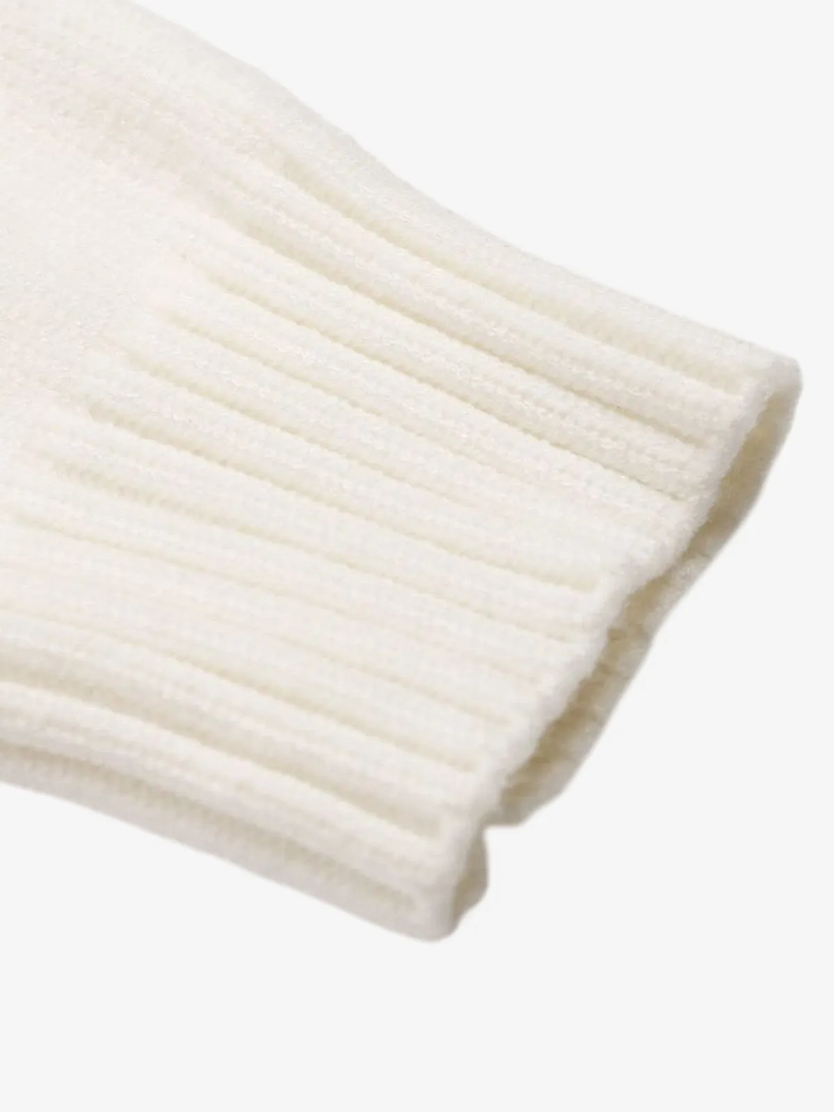 Retro Hollow Striped Letter Jacquard Knitted Sweater sold by Thesupermade product image thumbnail 5