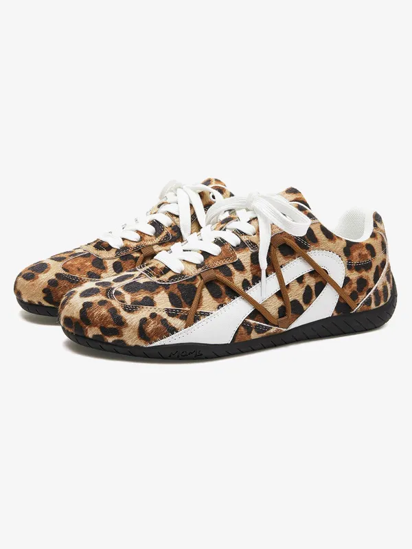 Leopard Print Racing Training Sneakers sold by Thesupermade