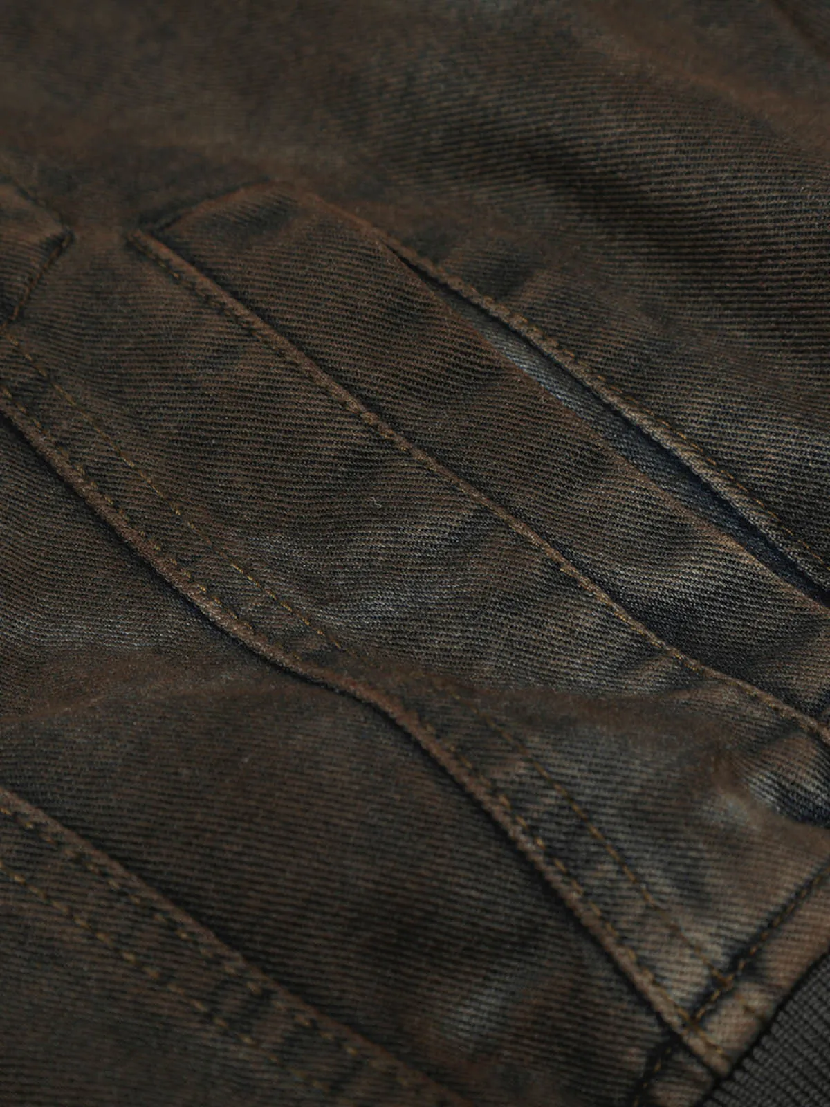 Retro Wasteland Dirty Dyed Denim Jacket sold by Thesupermade product image thumbnail 5