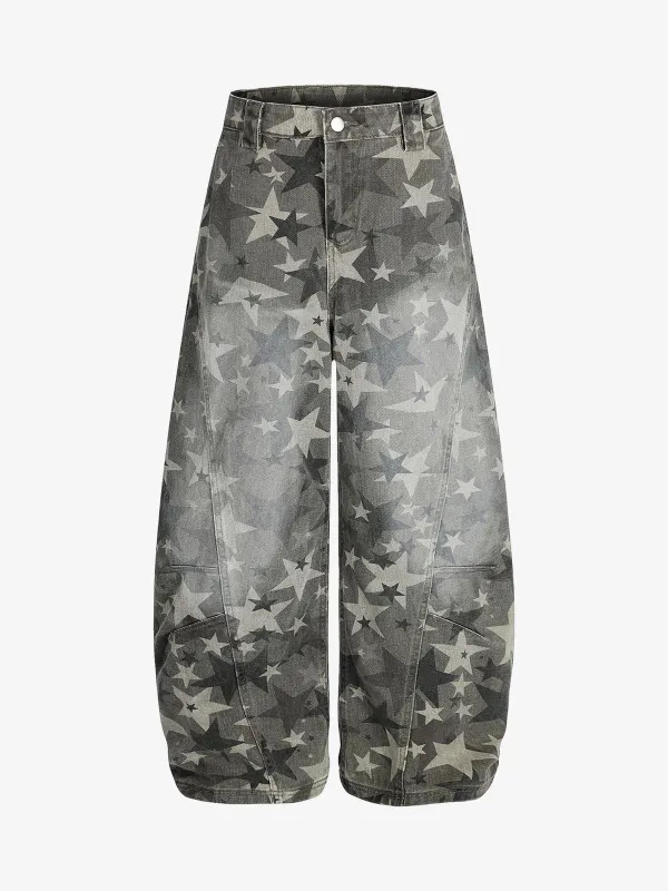 Camouflage Machete RO Star Wide-Leg Jeans sold by Thesupermade