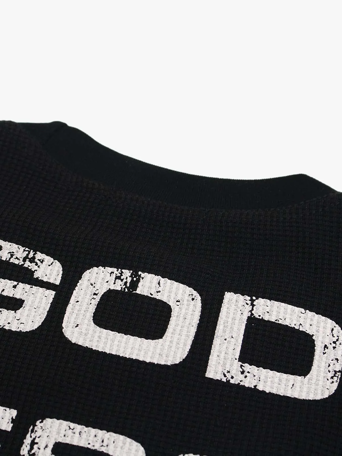 Street Cross Lettering Print Long-Sleeved T-Shirt sold by Thesupermade product image thumbnail 5