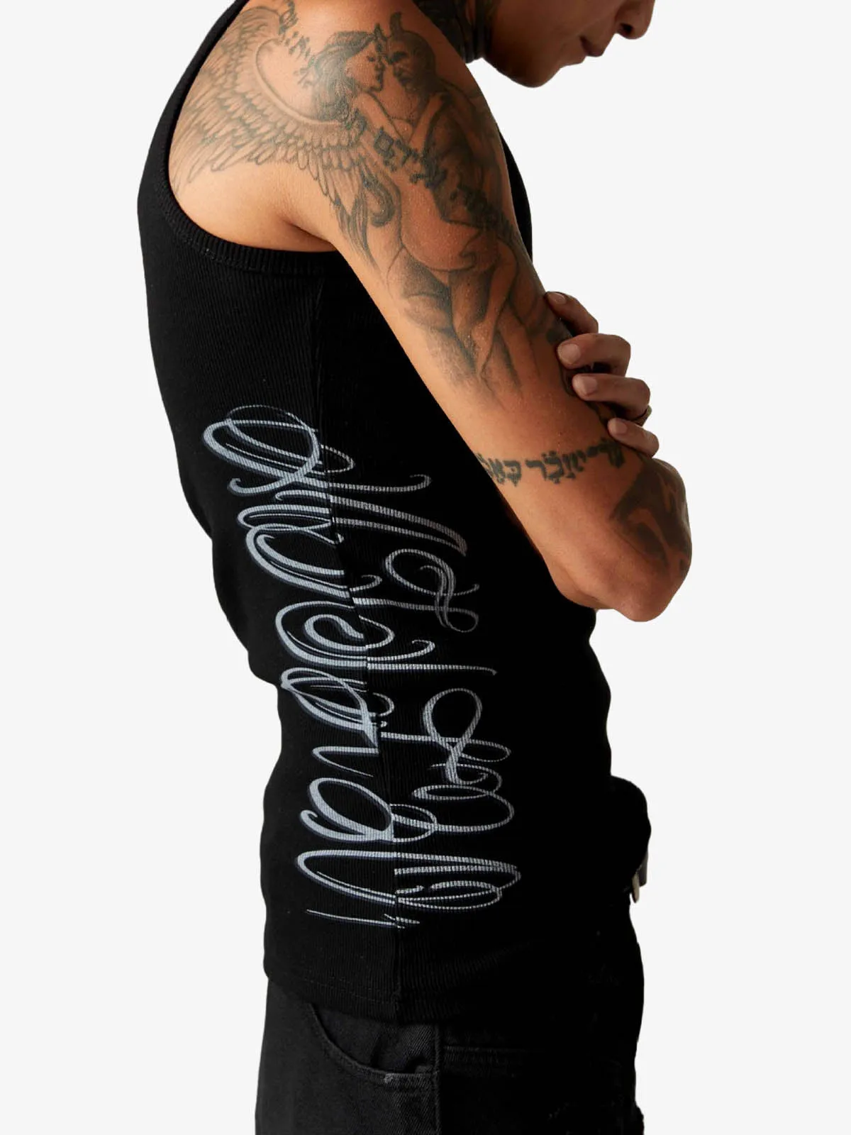 Street Ribbed Slim Fit Printed Vest sold by Thesupermade product image thumbnail 2