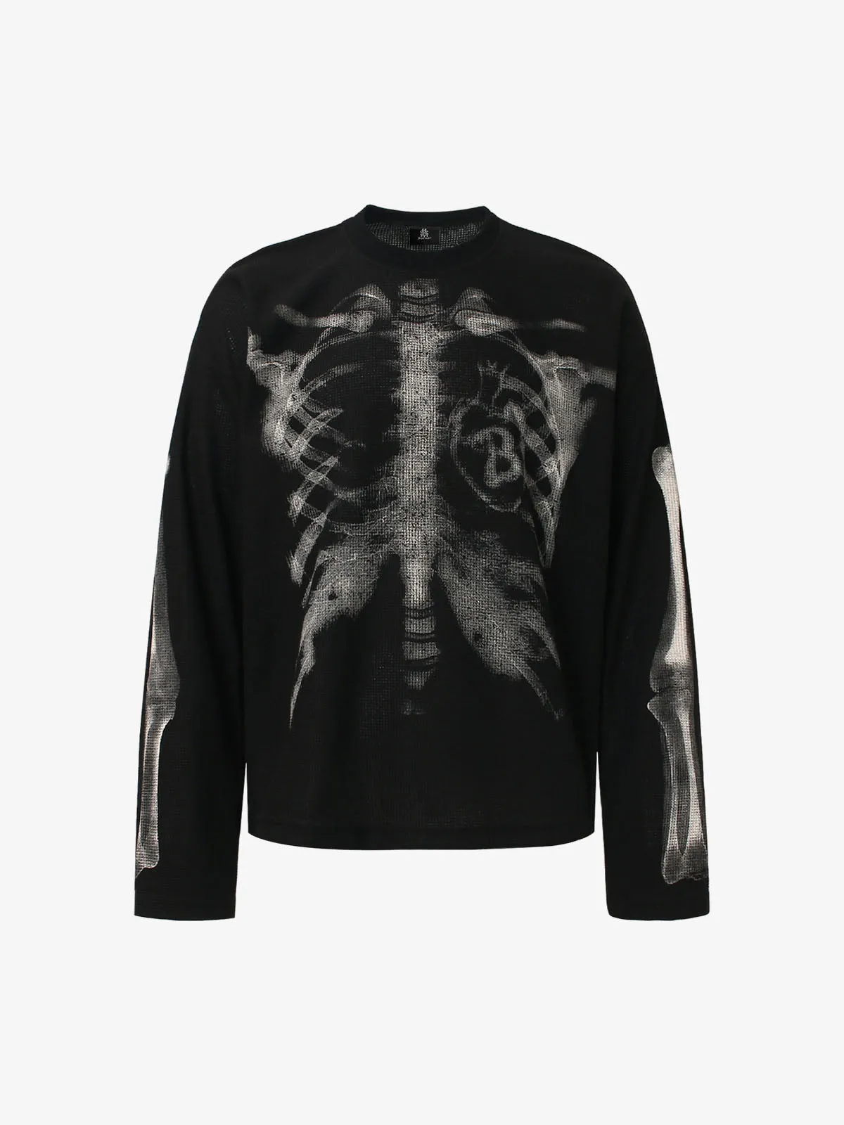 Skeleton Graphic Waffle Sweatshirt - 2495 sold by Thesupermade