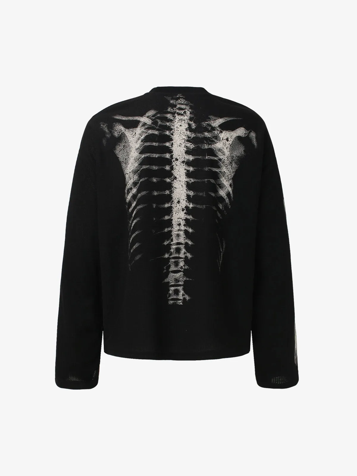 Skeleton Graphic Waffle Sweatshirt - 2495 sold by Thesupermade product image thumbnail 2