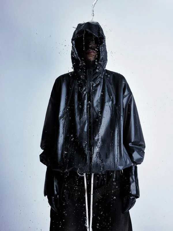 Shiny Functional Waterproof Hooded Jacket sold by Thesupermade