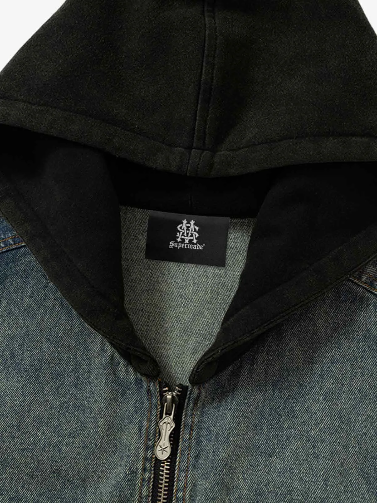 Functional Multi-Pocket Hooded Denim Vest sold by Thesupermade product image thumbnail 5