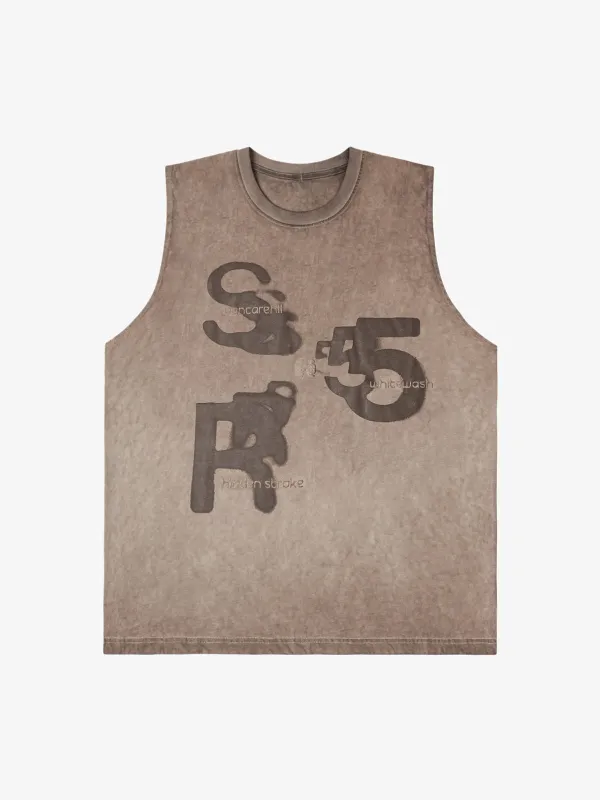 Thesupermade High Street Hip Hop Print Vest sold by Thesupermade