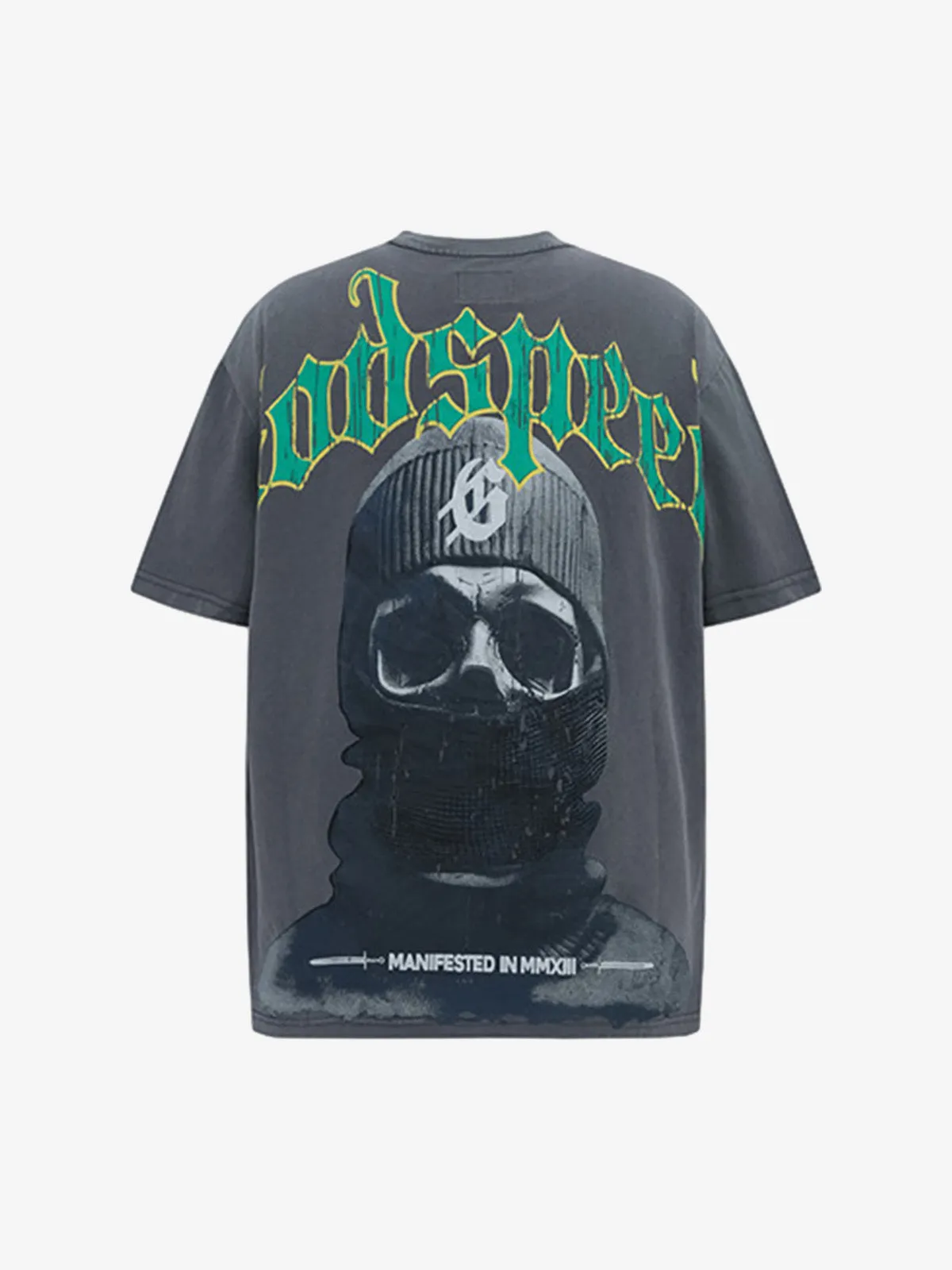 Mask Skull West Coast Hip-Hop Print T-Shirt sold by Thesupermade product image thumbnail 3