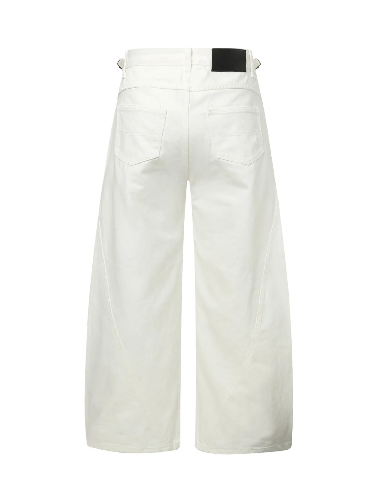 Washed Distressed Deconstructed Pleated Scimitar Jorts sold by Thesupermade product image thumbnail 4