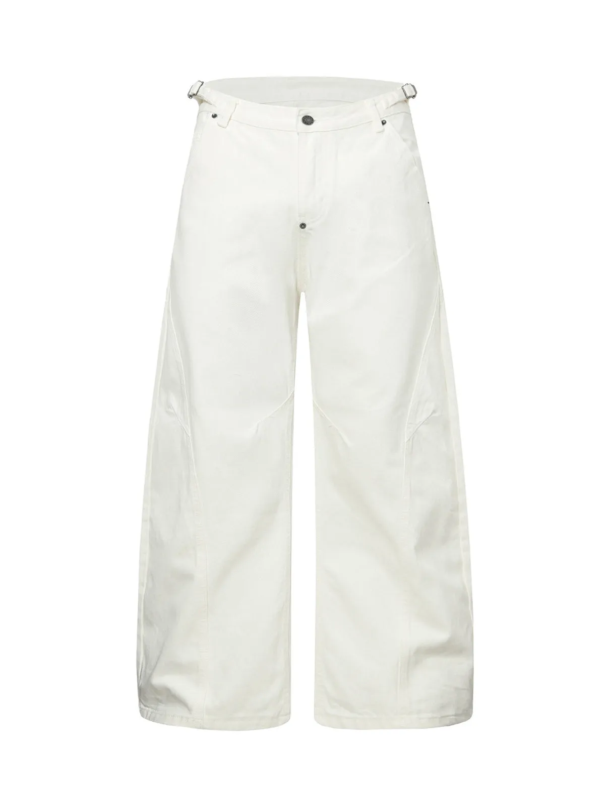 Washed Distressed Deconstructed Pleated Scimitar Jorts sold by Thesupermade product image thumbnail 2