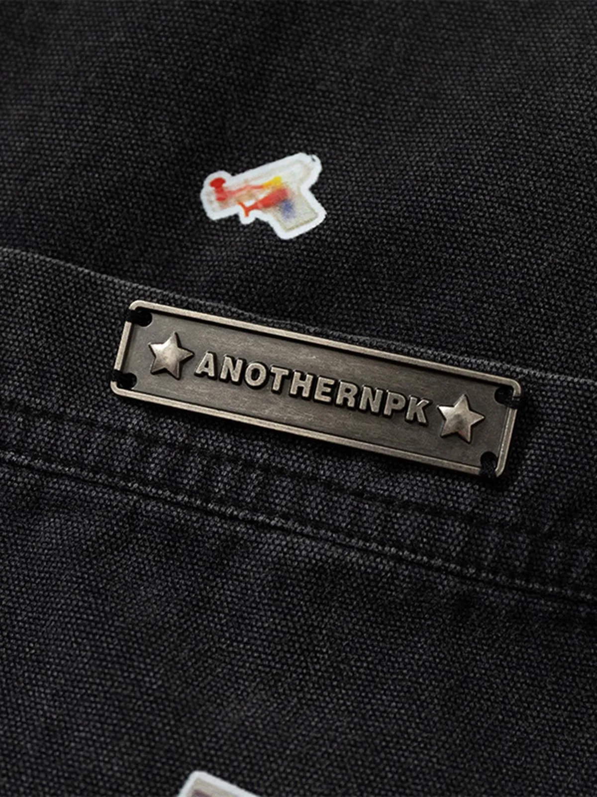 Vintage Sticker Washed Denim Jacket sold by Thesupermade product image thumbnail 5