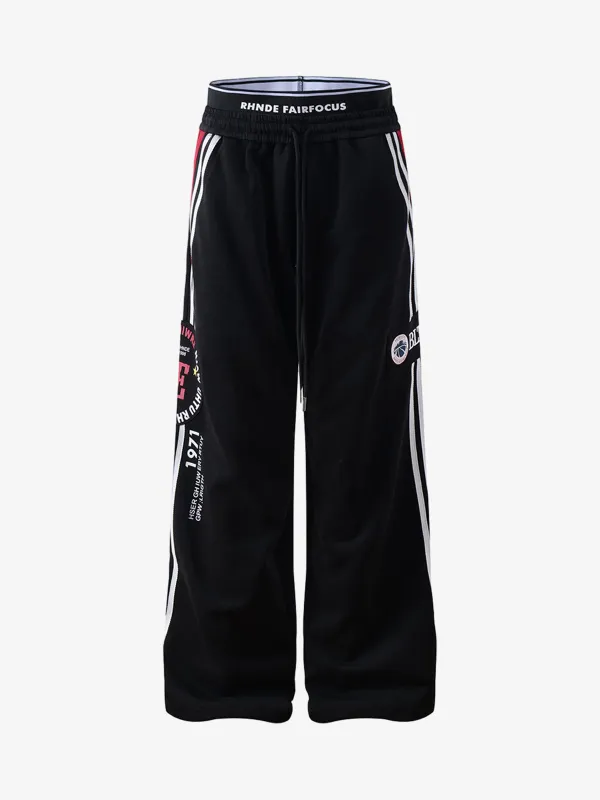 Retro Striped Double Waist Pants sold by Thesupermade