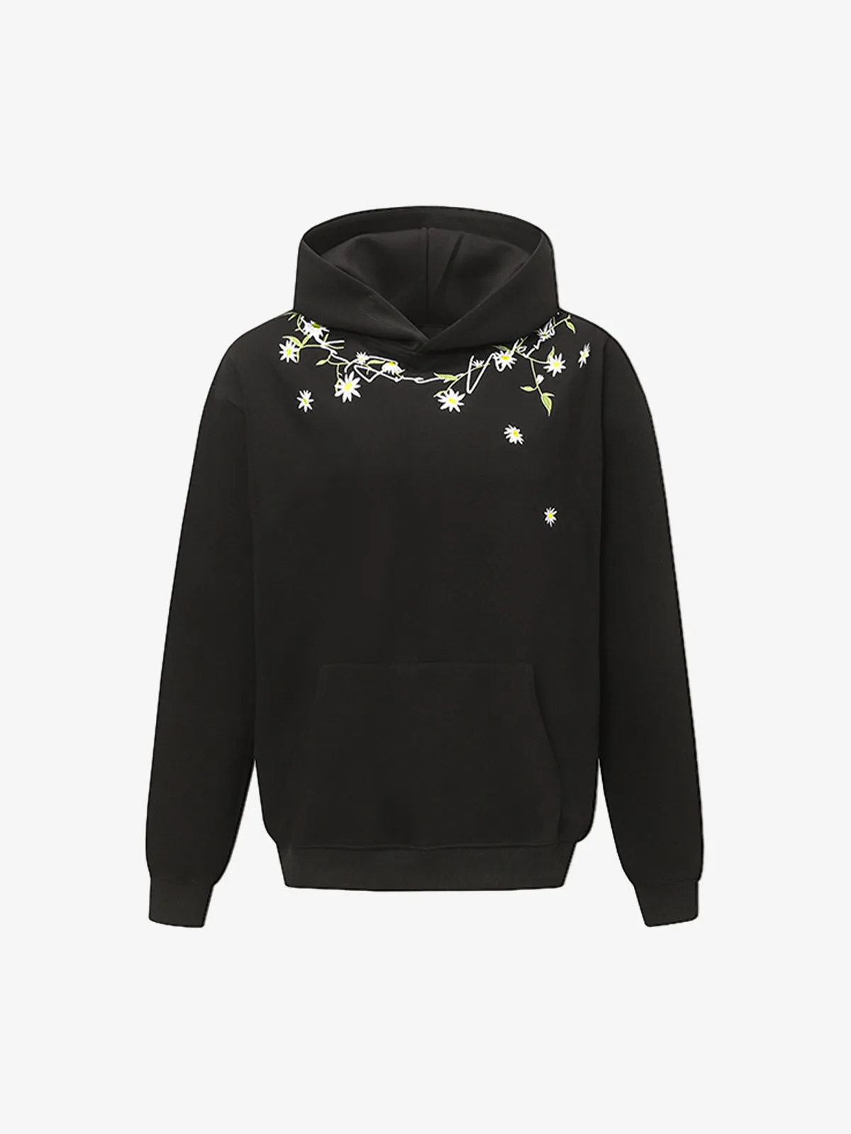 Daisy Embroidery Floral Pattern Heavyweight Hoodie sold by Thesupermade
