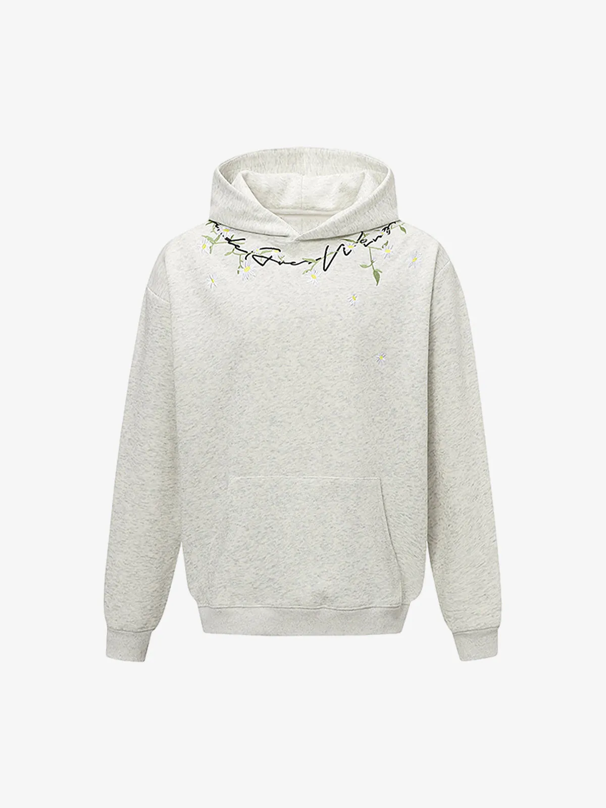 Daisy Embroidery Floral Pattern Heavyweight Hoodie sold by Thesupermade product image thumbnail 5