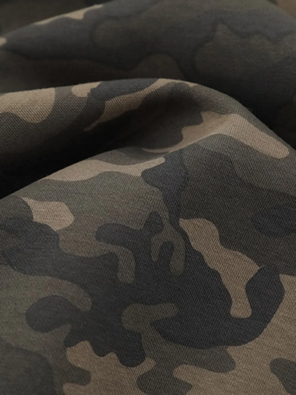 Camouflage Cardigan Utility Zip Up Fur Hooded Jacket sold by Thesupermade product image thumbnail 5