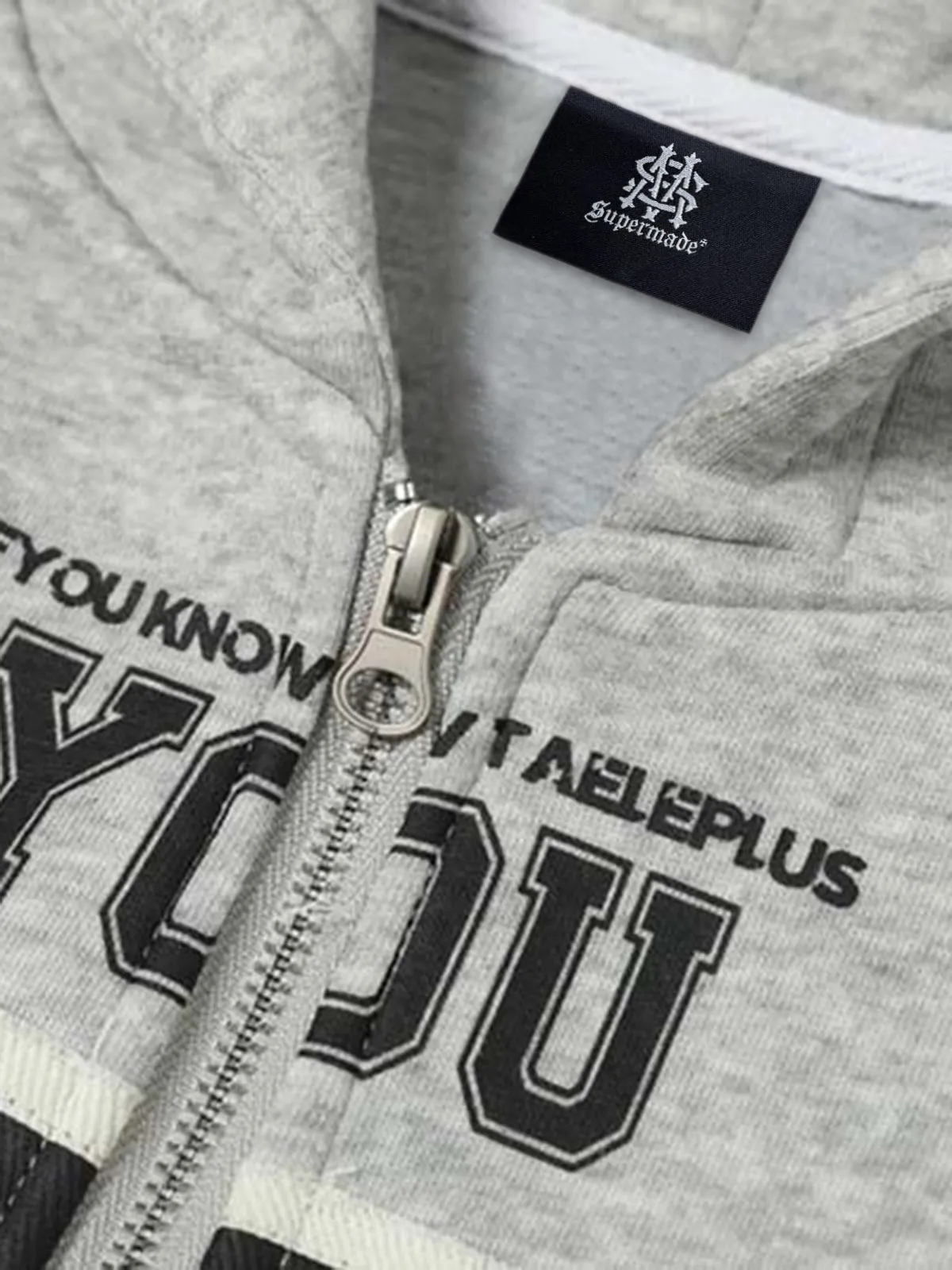 Character Letter Print Loose Fit Hooded Sweatshirt sold by Thesupermade product image thumbnail 3