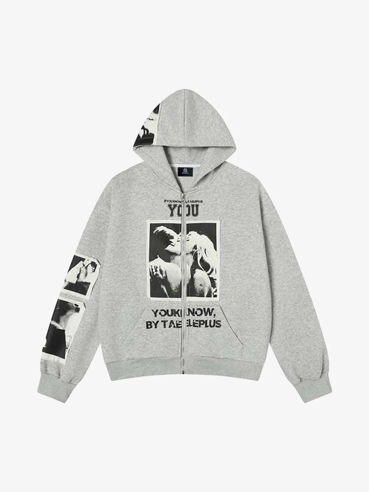 Character Letter Print Loose Fit Hooded Sweatshirt sold by Thesupermade