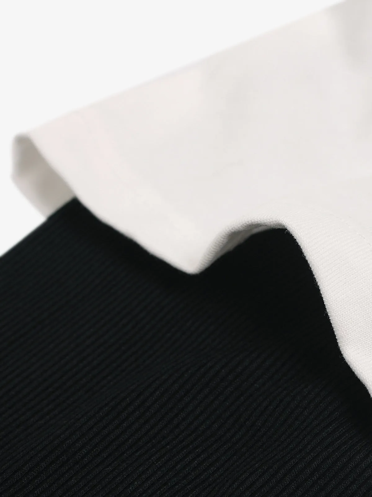 Patchwork Color Block Faux Two-Piece Long-Sleeved T-Shirt sold by Thesupermade product image thumbnail 5