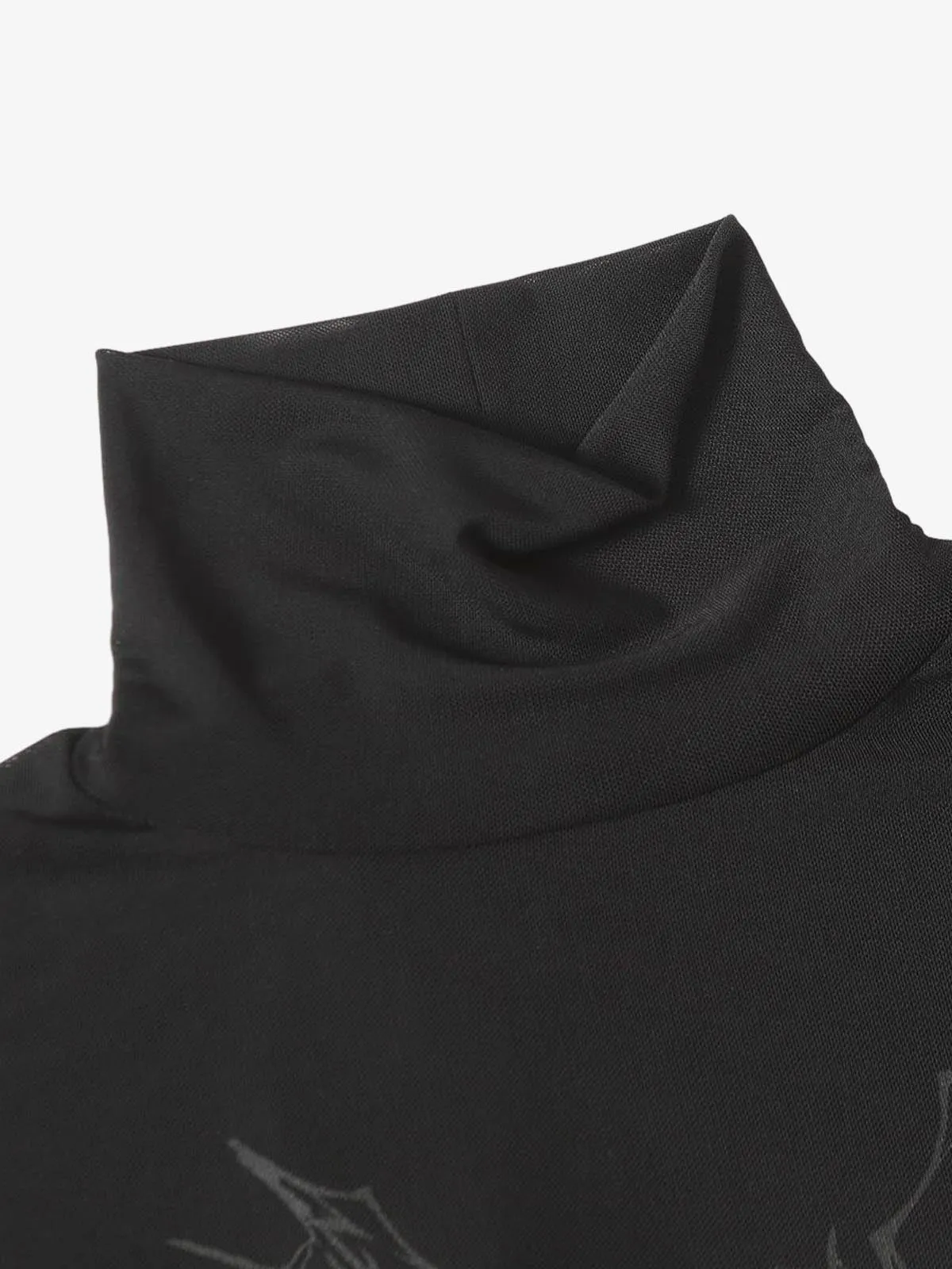 Dark Style Printed Slim Mesh Long Sleeves T-Shirt sold by Thesupermade product image thumbnail 2