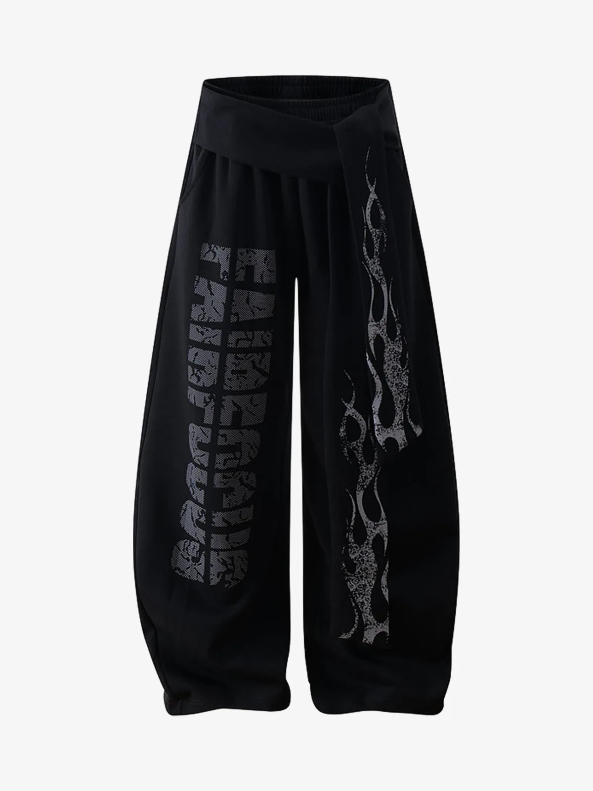 Dark Street Letter Flame Sweatpants sold by Thesupermade