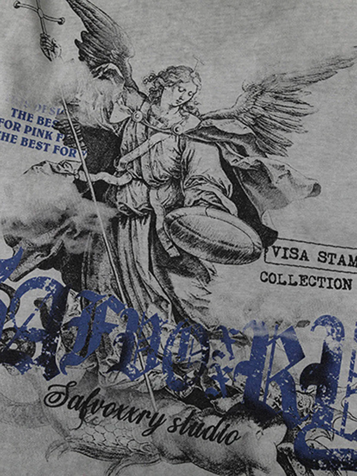 Gradient Distressed Print Short-Sleeved T-Shirt sold by Thesupermade product image thumbnail 4