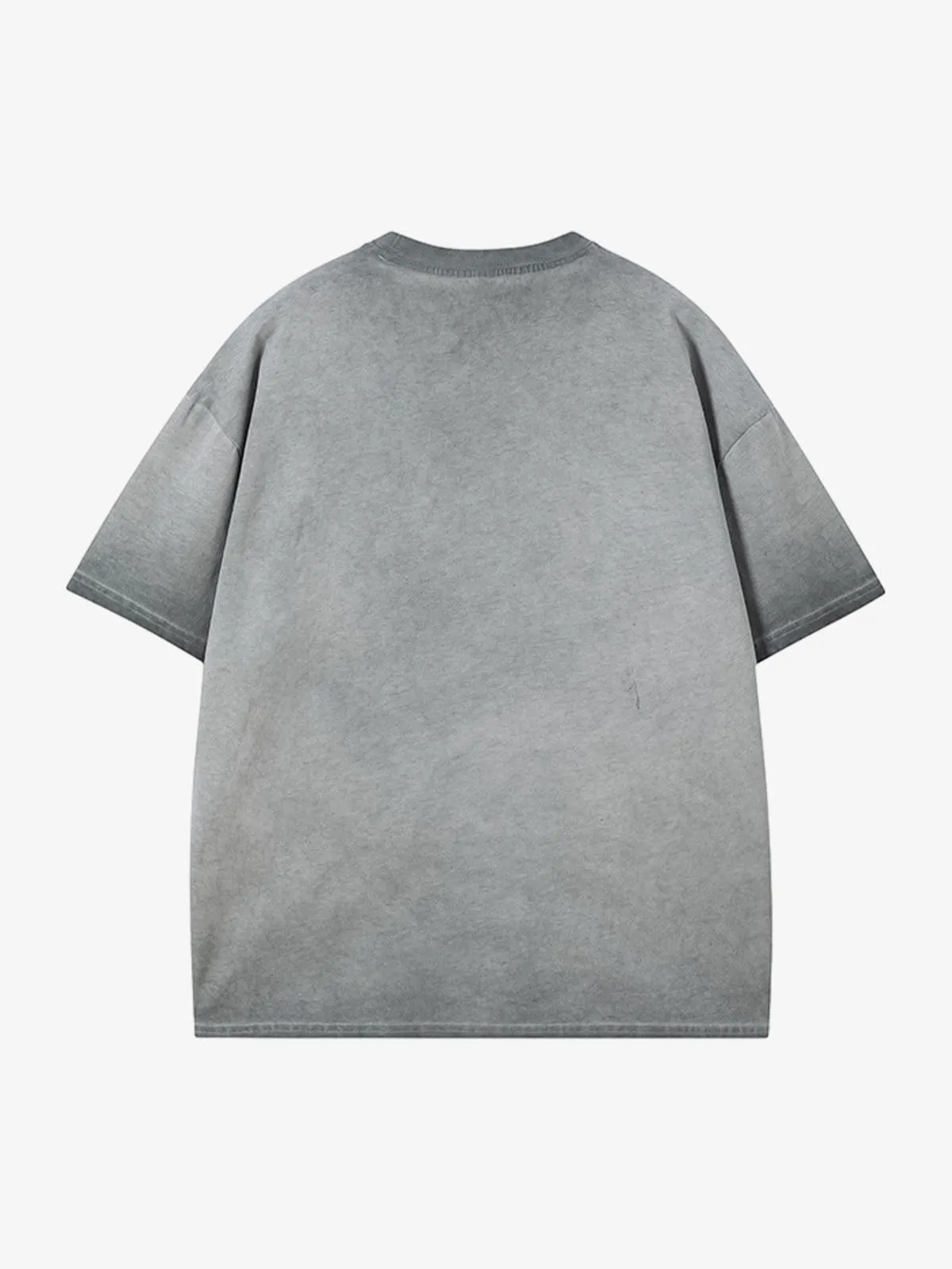 Gradient Distressed Print Short-Sleeved T-Shirt sold by Thesupermade product image thumbnail 2