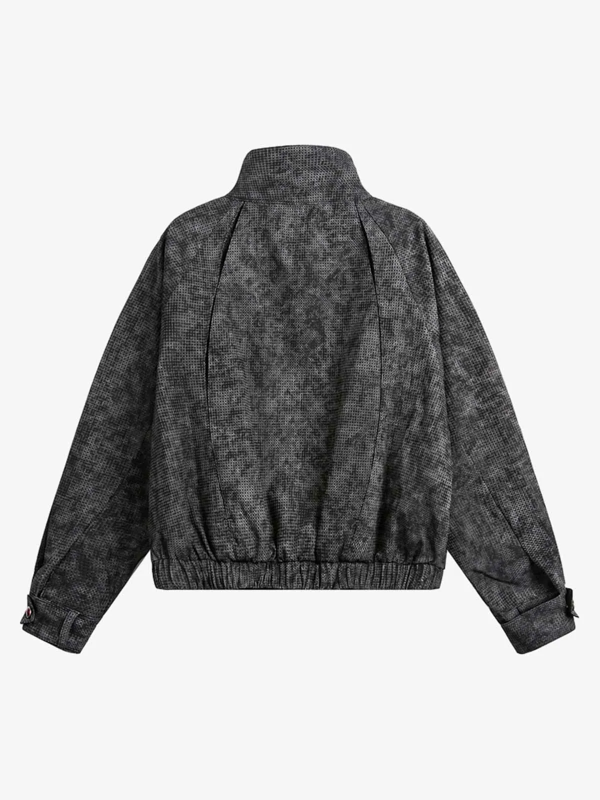 Dark Deconstructed Split Stand Collar Jacket sold by Thesupermade product image thumbnail 2