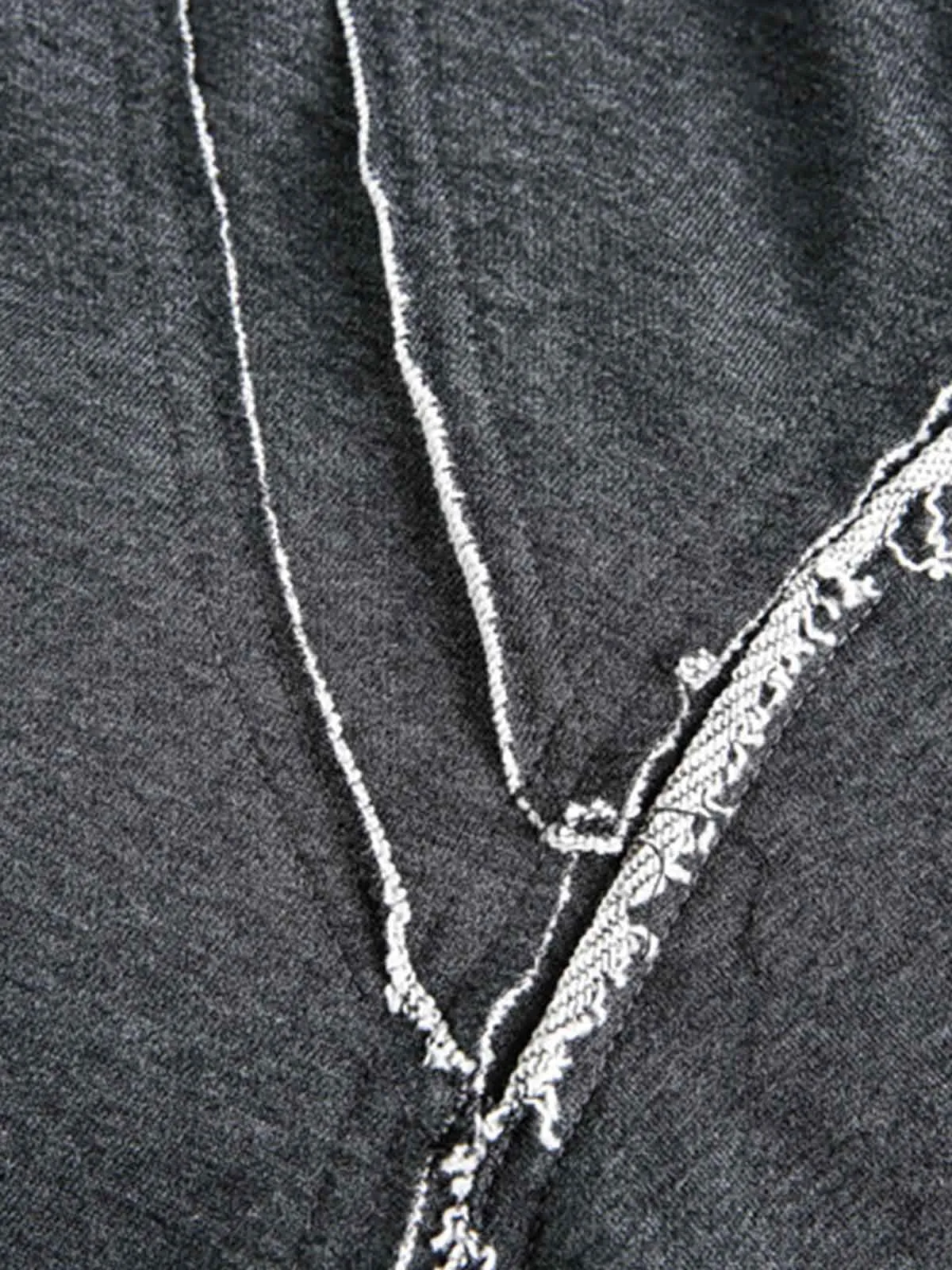 Destroyed Threaded Frayed Hooded Sweatshirt sold by Thesupermade product image thumbnail 4