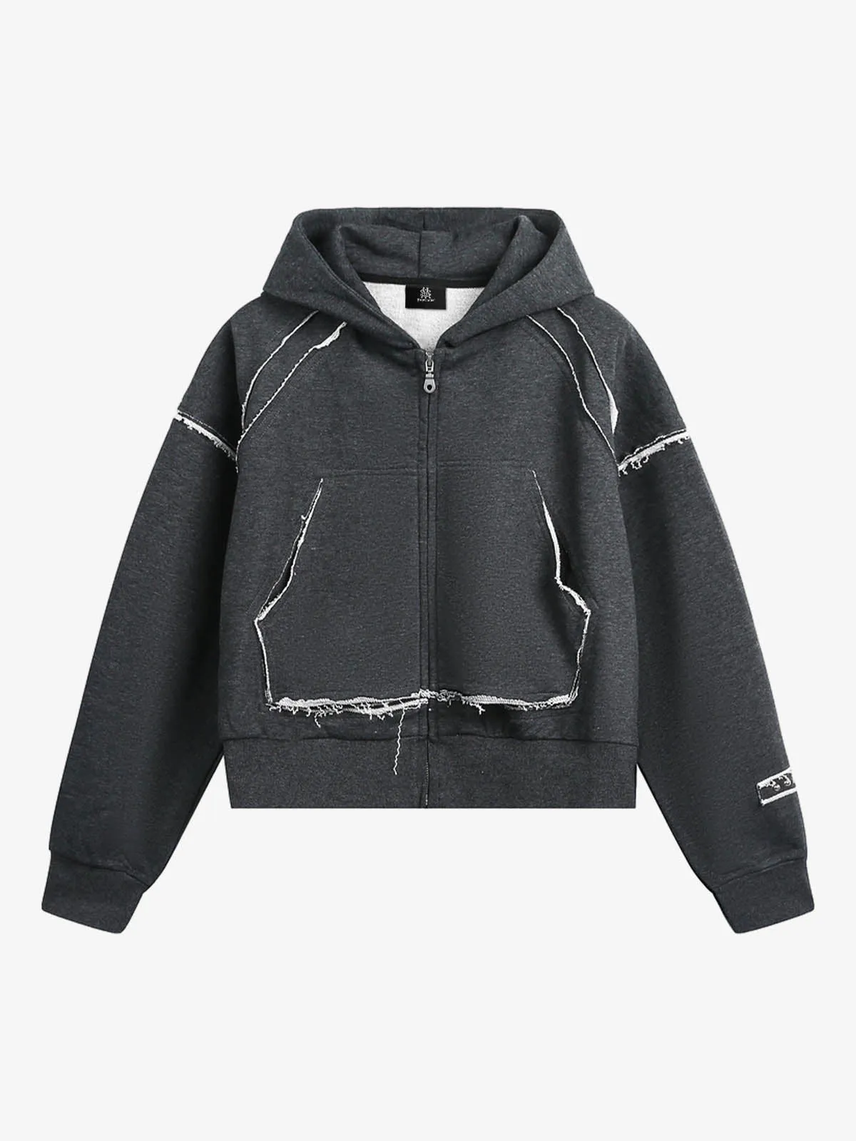Destroyed Threaded Frayed Hooded Sweatshirt sold by Thesupermade
