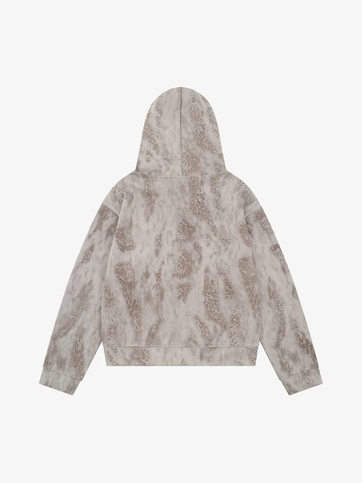 Cheetah Zipper Cardigan Fur Hooded Jacket sold by Thesupermade product image thumbnail 2