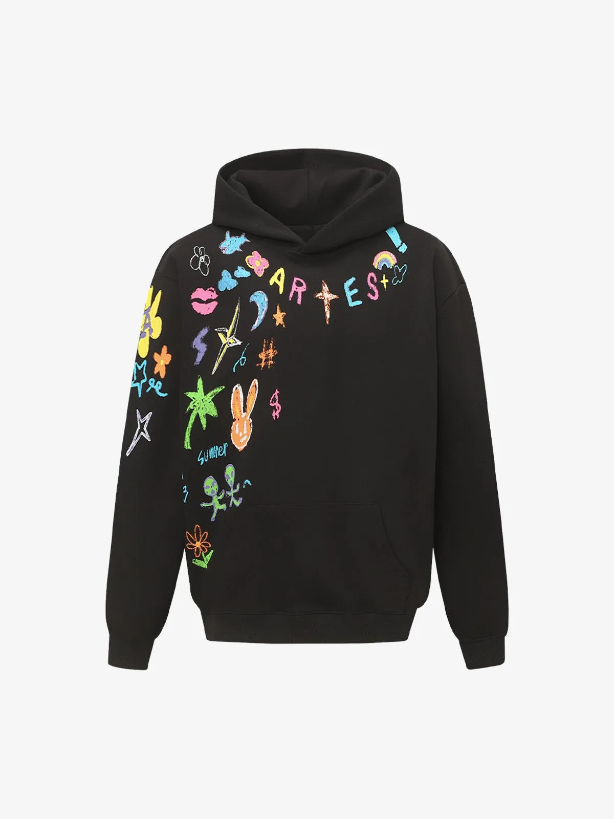 Street Colorful Graffiti Letters Printed Casual Hoodie sold by Thesupermade
