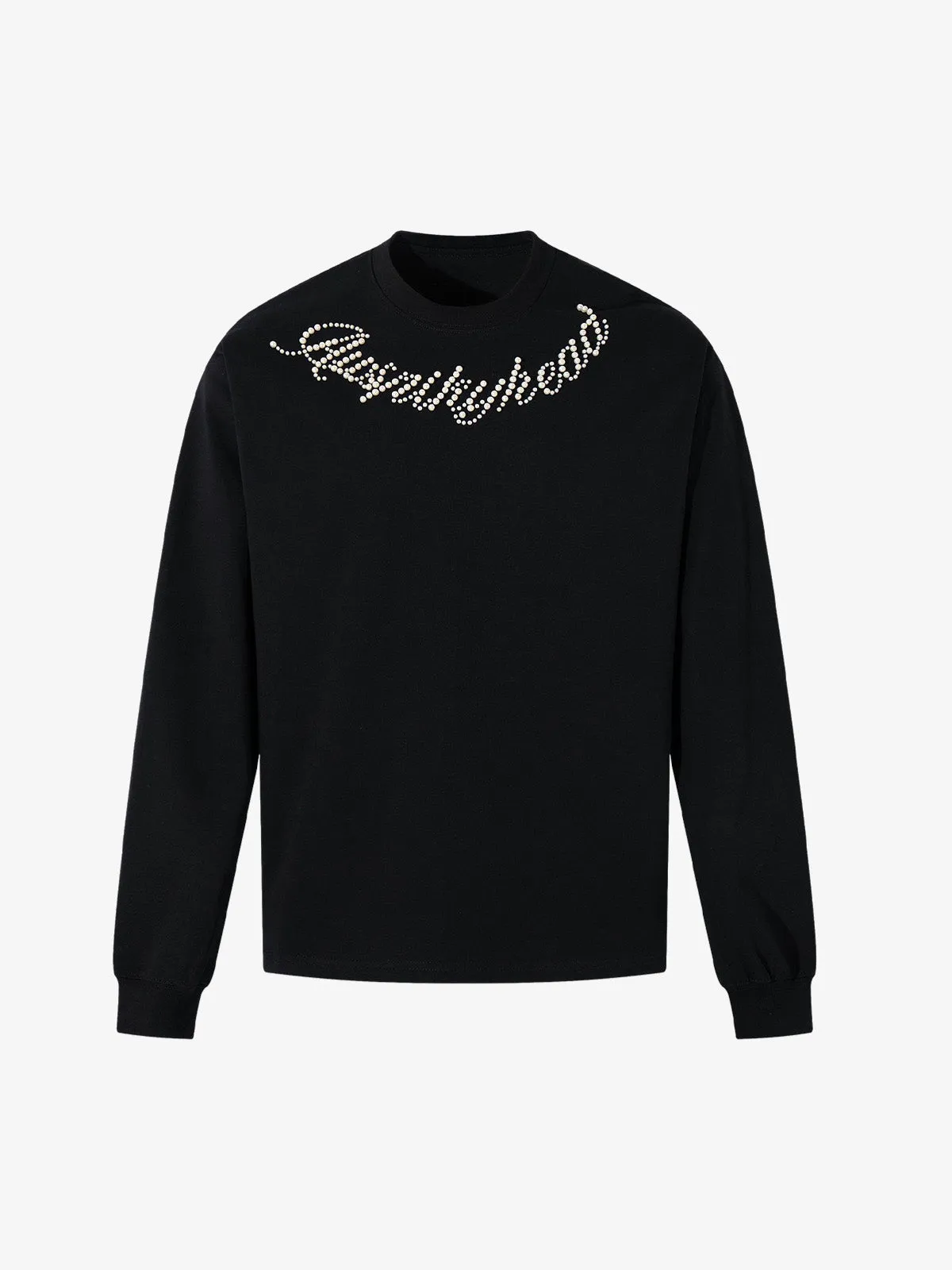 Sparkling Embellished Beaded Long Sleeve T-Shirt sold by Thesupermade