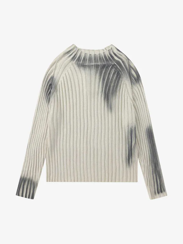Retro Striped Spray Color Sweater sold by Thesupermade