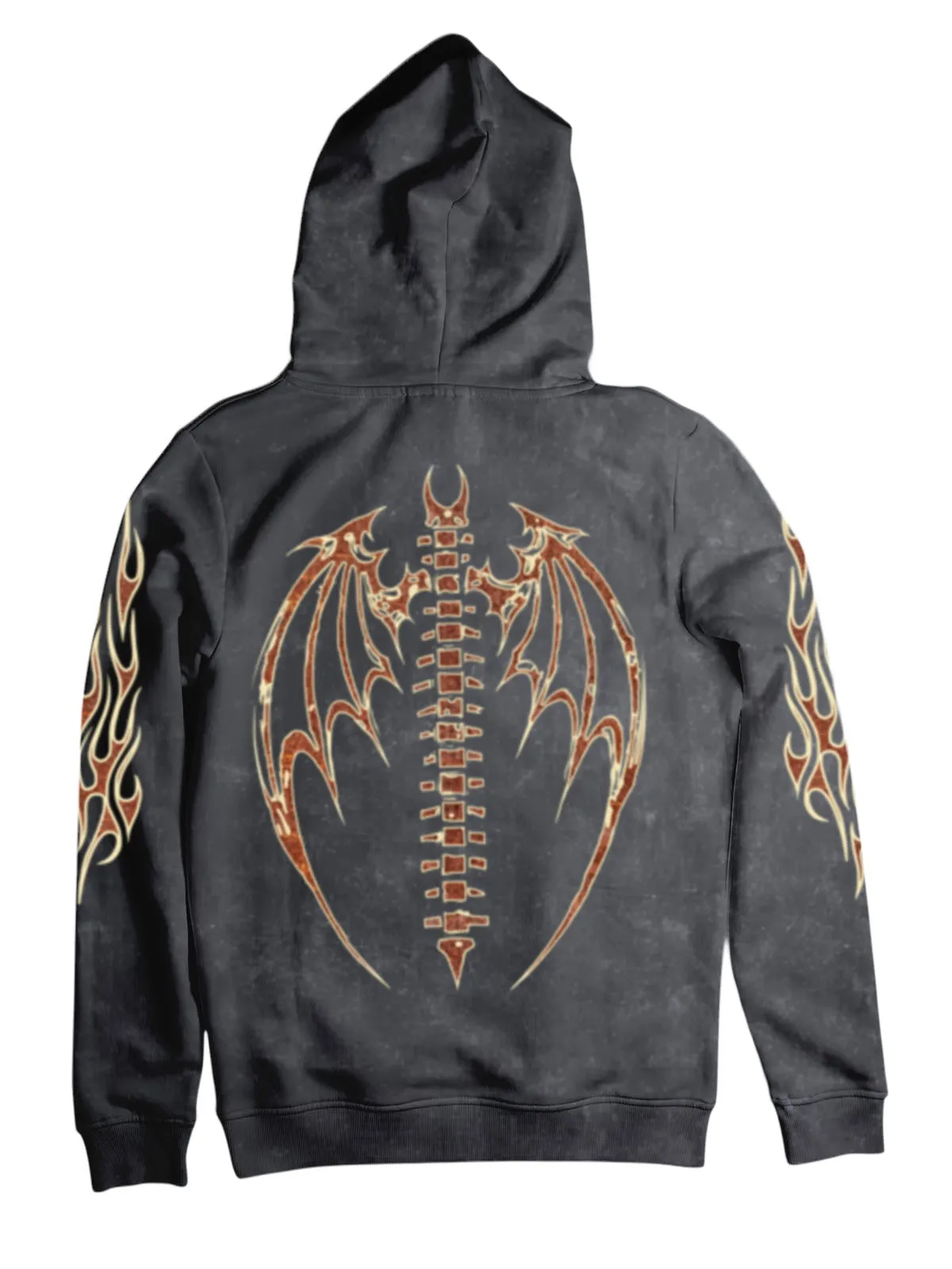 Vintage Distressed Flame Letter Graphic Hoodie sold by Thesupermade product image thumbnail 2