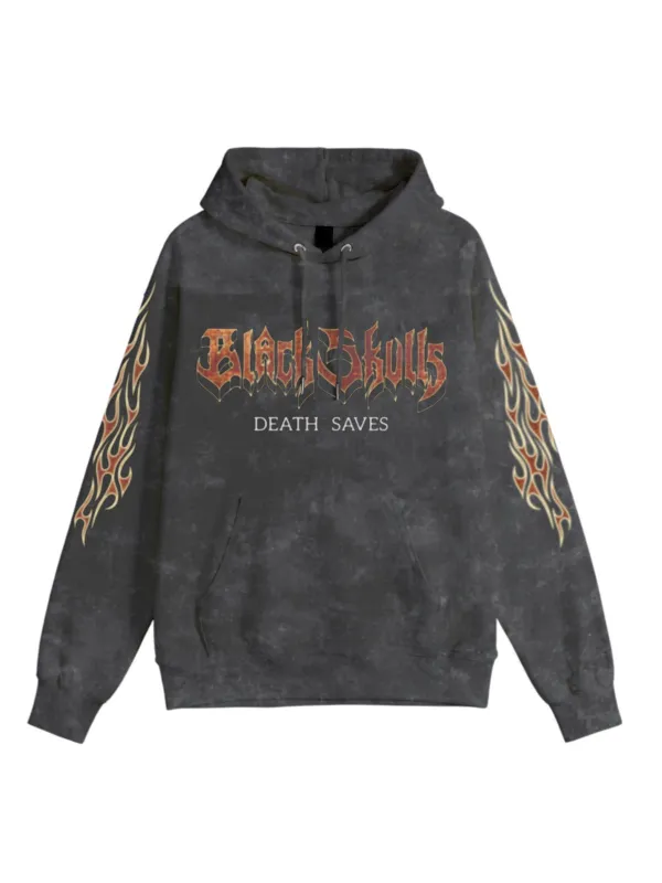 Vintage Distressed Flame Letter Graphic Hoodie sold by Thesupermade